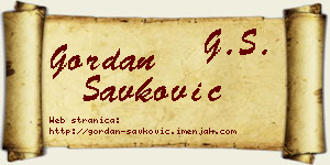 Gordan Savković vizit kartica